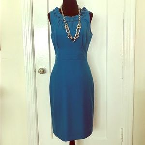 Sleeveless wool blend dress